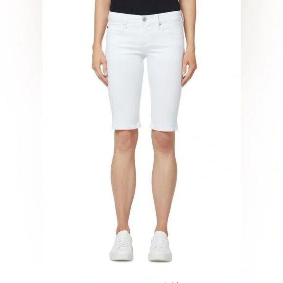 HUDSON Viceroy Knee Denim White Shorts size 28 - Picture 1 of 9